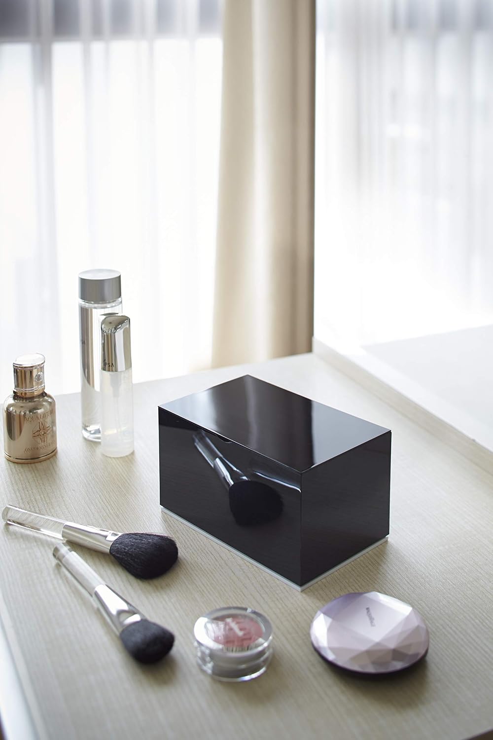 Yamazaki 2428 Veil Bath Organizer, Black, ABS Resin/Elastomer, Minimalist, 16 x 10 x 9 cm - Image 3