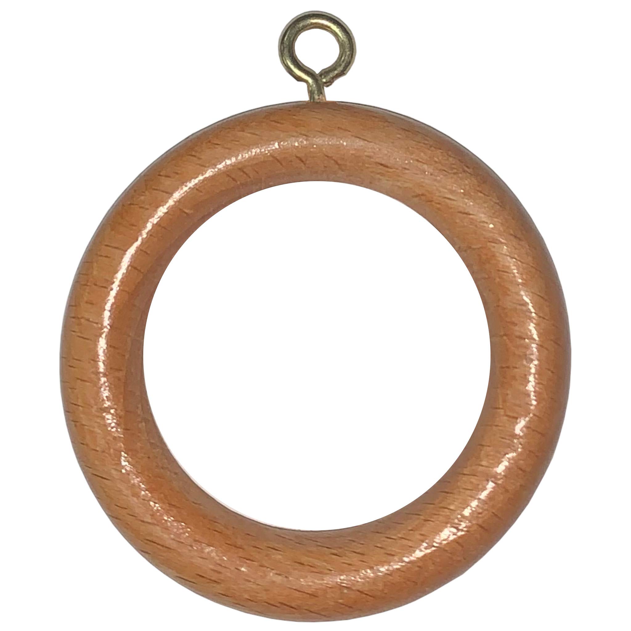Swish Antique Pine Effect Wooden Curtain Pole Rings Pack Of 4