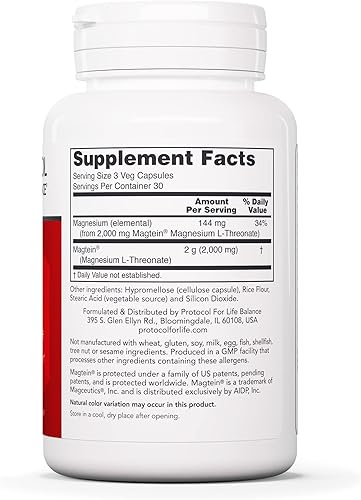 Miniatura 2 de Protocol For Life Balance - ProtoSorb Magnesio - Apoya el sistema nervioso y la función cognitiva saludable con fórmula de absorción mejorada 90