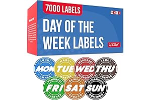 MESS Days of The Week Stickers - Day Dots Food Labels