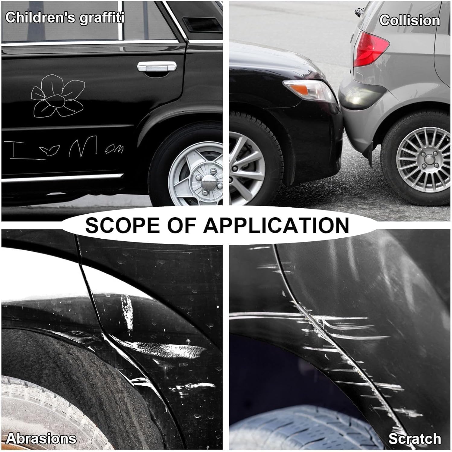 Car Scratch Remover Touch Up Paint Pen Automotive Car Paint Pen 2 In 1 Car Paint Scratch Repair for Deep Scratches Special-Purpose Car Paint (Black) - Image 8 thumbnail