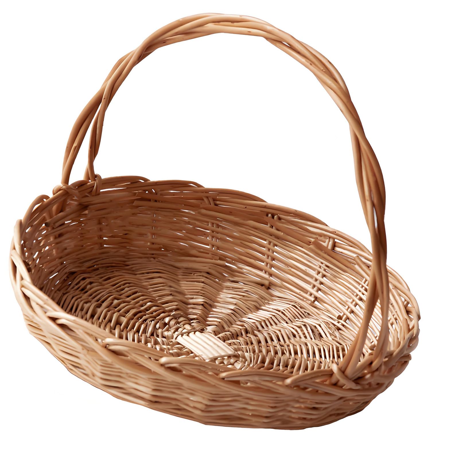 Buxuaaaa Rattan Picnics Hamper with Roomy Interior Outdoor Picnics Container for Food Storage and Outdoor Event Handwoven Wicker Basket