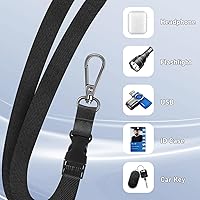 Vista 3 de ROCONTRIP Cordón para teléfono, 2 correas cruzadas para teléfono celular con 2 parches para teléfono, cordón universal para iPhone, correa ajustable