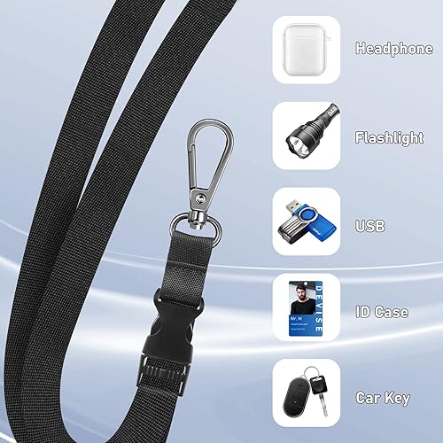 Miniatura 3 de ROCONTRIP Cordón para teléfono, 2 correas cruzadas para teléfono celular con 2 parches para teléfono, cordón universal para iPhone, correa ajustable