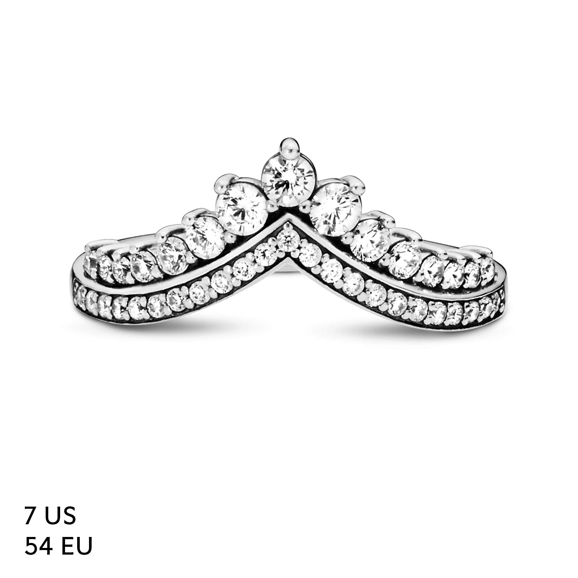 PANDORA Anello Desiderio Principesco, in argento sterling, con pietre di zirconia cubica incolori