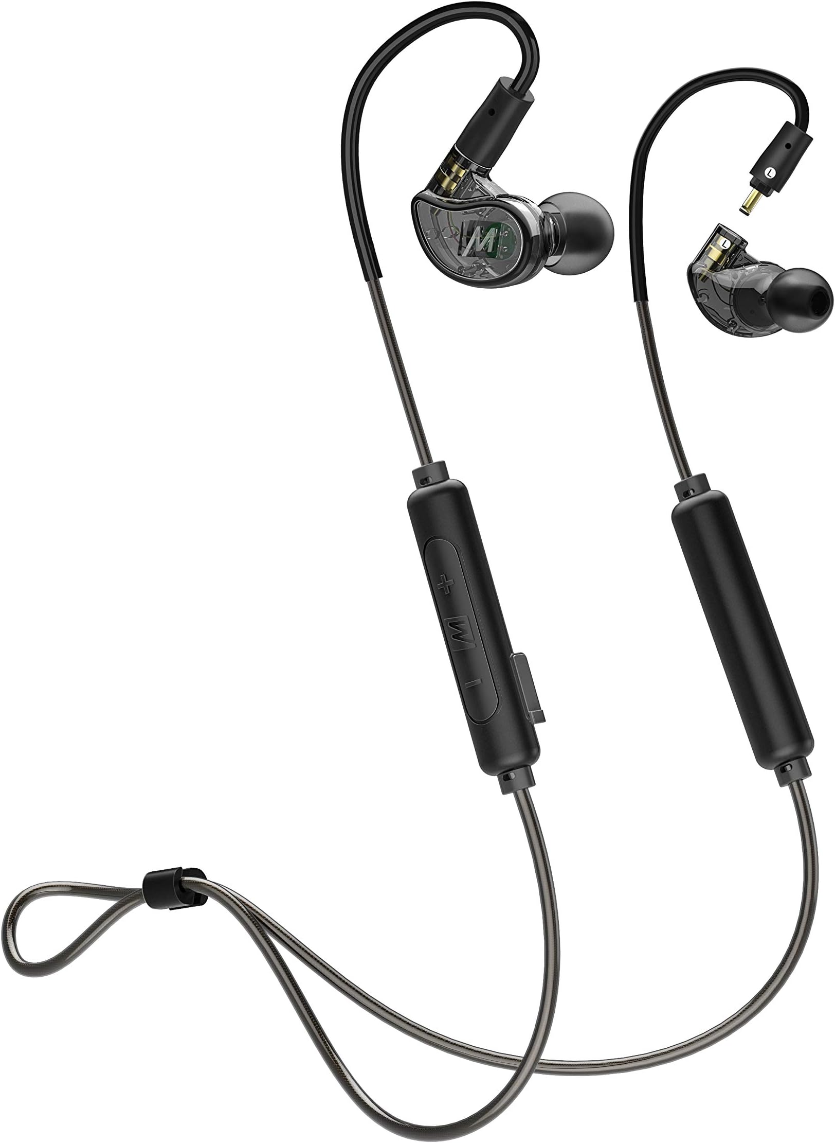 MEE audio - M6 PRO 2nd Generation Musicians’ in-Ear Monitors Wired + Wireless Combo Pack: Includes Stereo audio Cable and Bluetooth audio Adapter (Black)