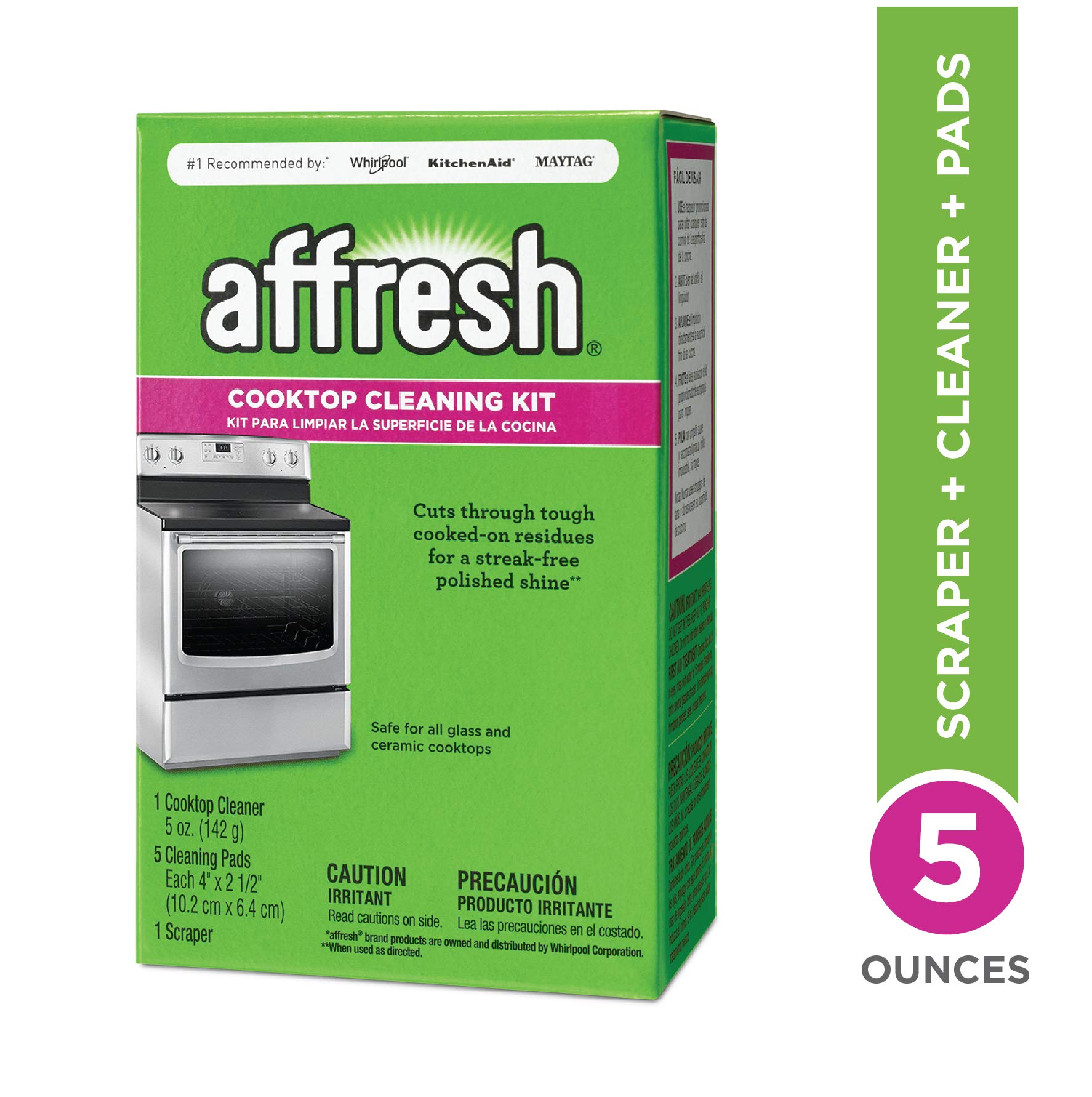 Affresh W11042470 Cleaning Kit Cooktop Cleaner Scraper And Scrub