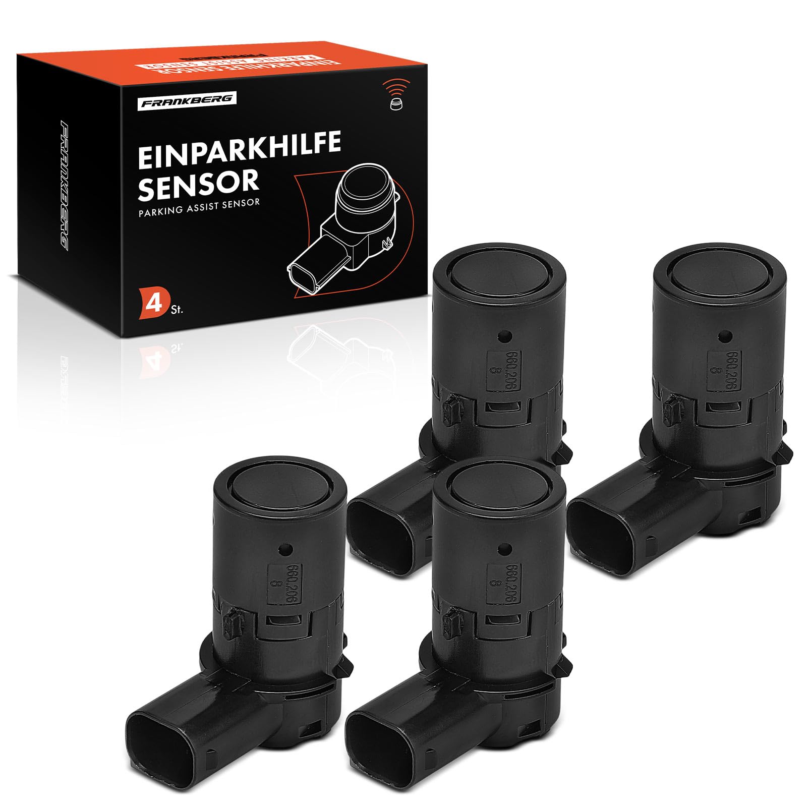 Frankberg 4x Parksensor PDC Sensor Vorne Hinten 3-Polig 12758870 | Kompatibel mit XF X260, XF Sportbrake X260, Focus II Turnier DA DS FFS, XJ X350 X358, Focus II Stufenheck DB DH FCH