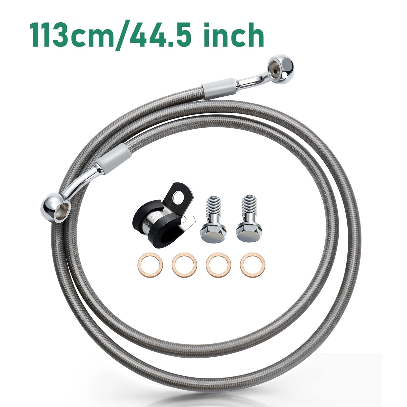 Motocyklowe kable napędowe Do Sportster XL Softail bez ABS Przewody hamulcowe oplocie stali nierdzewnej Przewód olejowy modeli(113CM Silver)