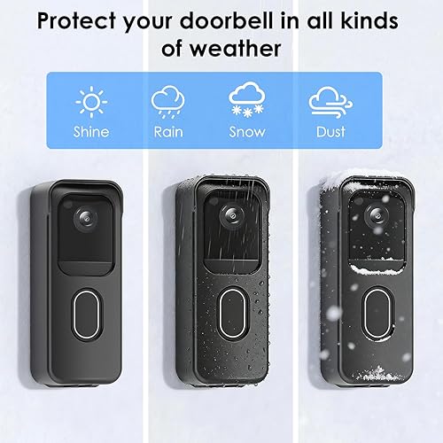 Miniatura 4 de Soporte de puerta ajustable para timbre de video Blink, soporte de montaje de timbre adhesivo para sistema de seguridad Blink Doorbell sin taladrar