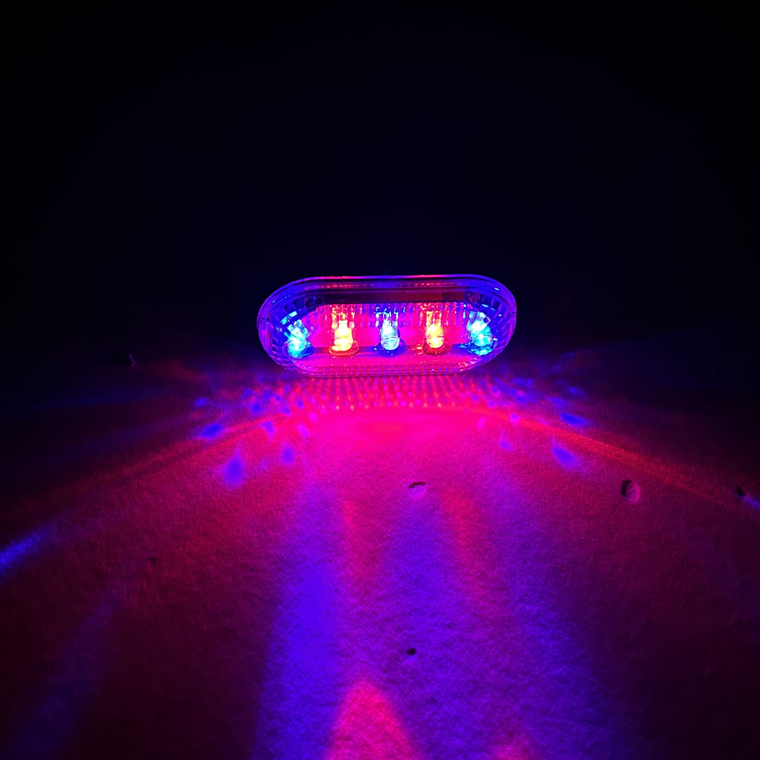 Amazon | LED非常信号灯 5LEDライト 緊急灯 赤 青色 点滅 電池式 警告