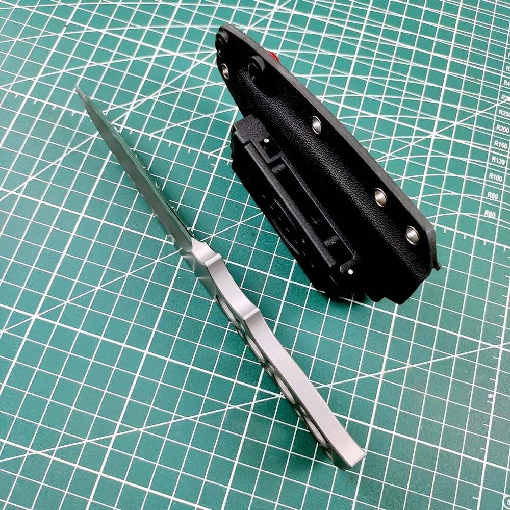 Festes Gegen Full Tang messer Edc Outdoor Jagdmesser Feststehende klinge tanto, gegen Einhandmesser, Gerade scharfe edelstahl messer DC53, survival neck knife, Gürtelmesser mit Kydex scheide, 21 cm