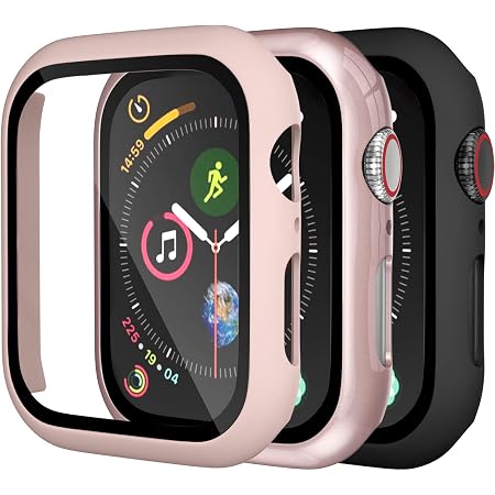 Amazon.com: Charlam - Funda compatible con Apple Watch de 11 1⁄2 pulgadas  (38 mm), cobertura completa, resistente a los rayones con protector de  pantalla, para iWatch Series 3/2/1, negro, rosa, rosado, paquete