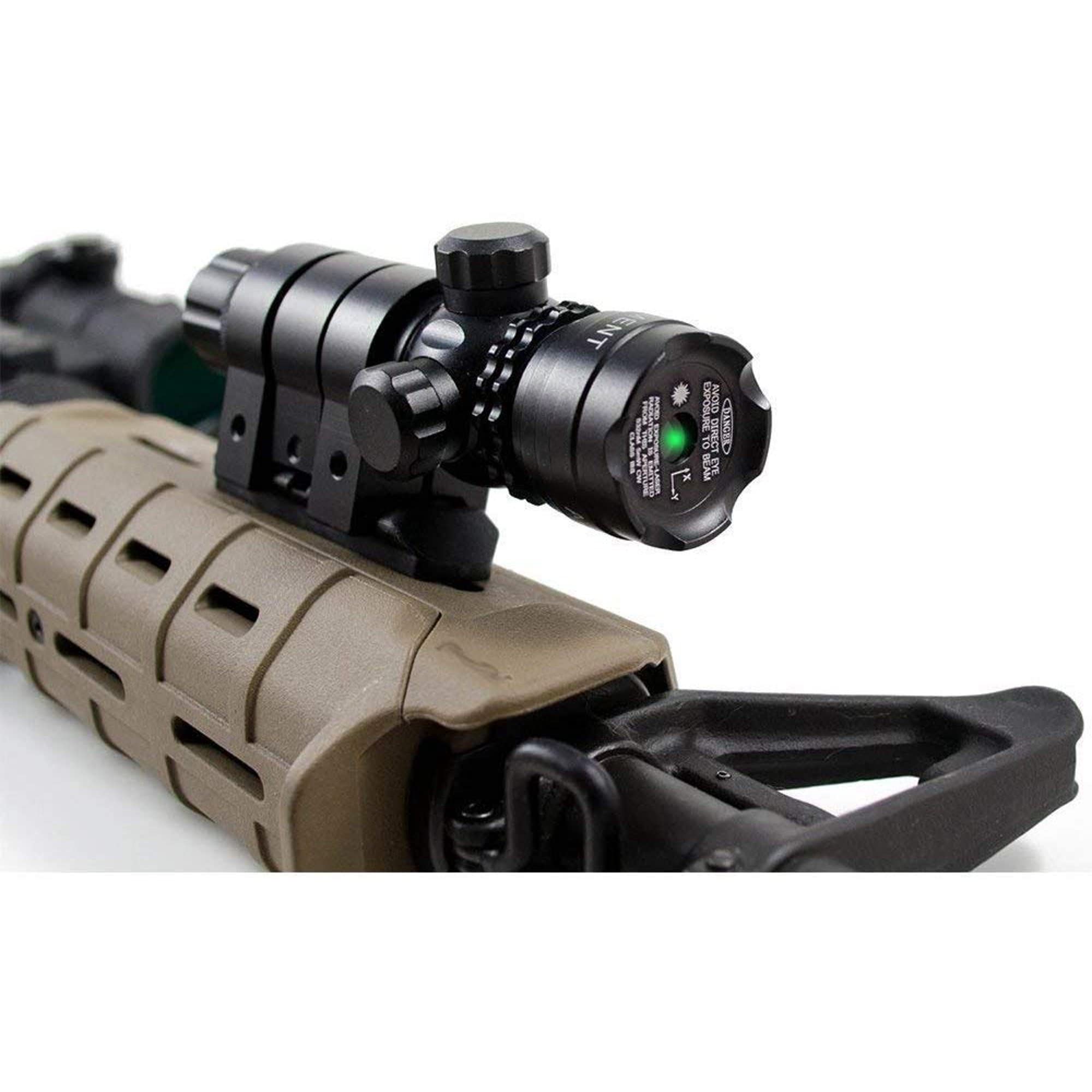 Antiurto 532nm Tactical Green Dot Laser Sight Rifle Gun Scope Rail e Barrel Mount Cap Pressostato con caricabatteria