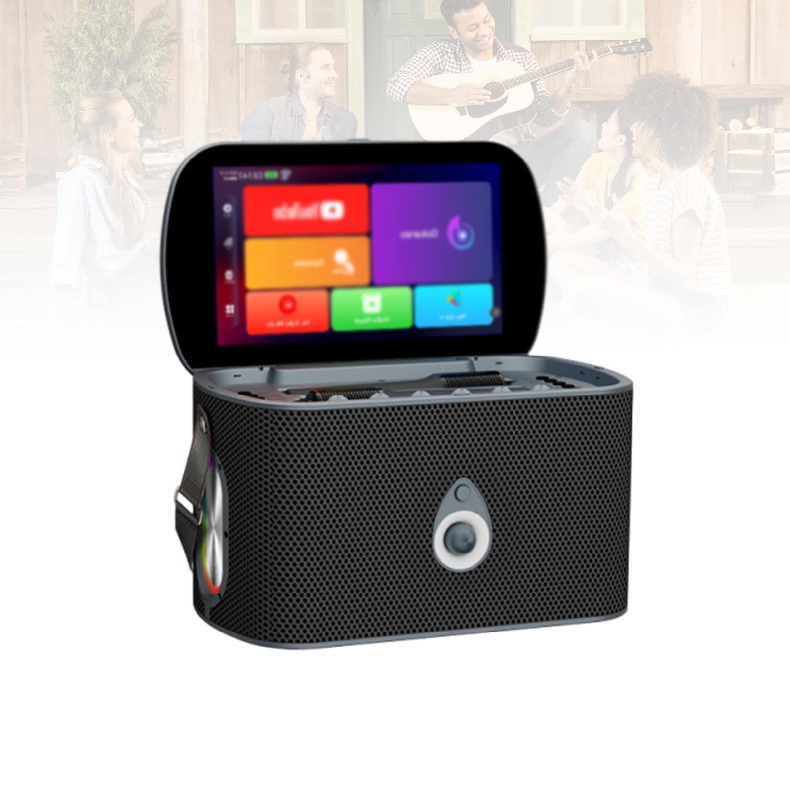 Karaoke Portatile Macchina Karaoke per Adulti Con Schermo Touch, Autotune EQ, Altoparlante Karaoke Potente, Visualizzazione Testi, Subwoofer, Feste Domestiche