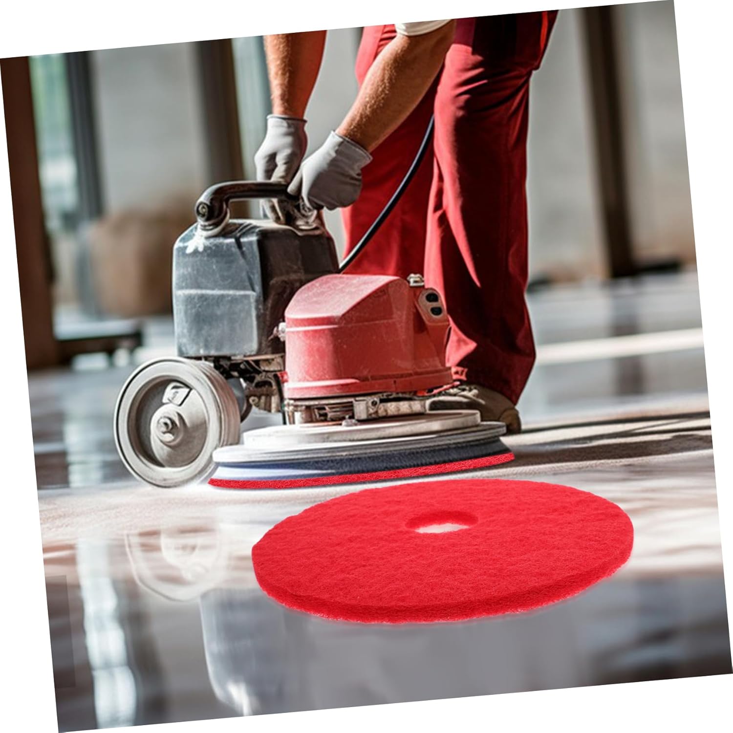 Beaupretty Floor Polishing Pad Replacement Cleaning Pad for Floor Machines Material Versatile for Hardwood Tile Marble Cleaning