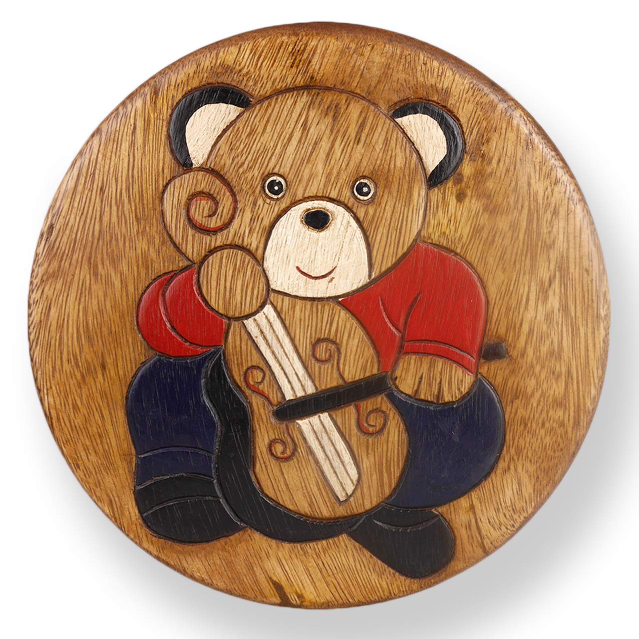 ART-CRAFT Vielseitiger Kinderhocker Holzhocker rund aus Mass