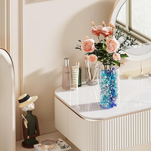 Vista 72 de Babenest - Rocas de hielo trituradas acrílicas, 150 piezas de cristales falsos, cubos de hielo de plástico, gemas de diamantes para rellenos