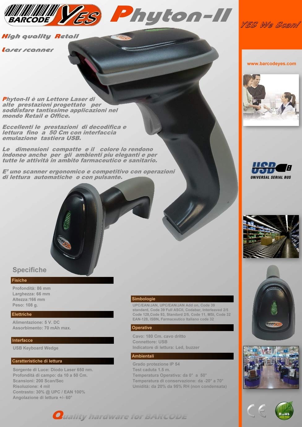 GESTIONALE Magazzino Sistema Completo Barcode Stampante Lettore Codici A Barre E Software