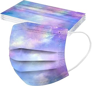 10-50PC Christmas Unisex Disposable Mouth Scarf with Cute Printing Design Disposable Face Scarf for Adult Protective 3 Ply Breathable Safety Face_Covers Face Protection for Women