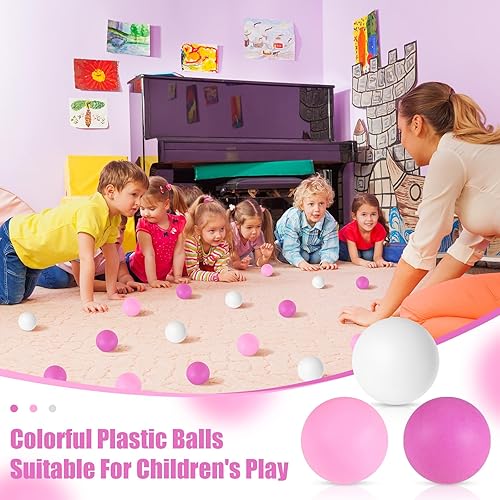 Miniatura 5 de 120 pelotas de tenis de mesa coloridas a granel de 1.575 pulgadas, bolas de plástico para decoración del hogar, tenis de mesa para baby shower,