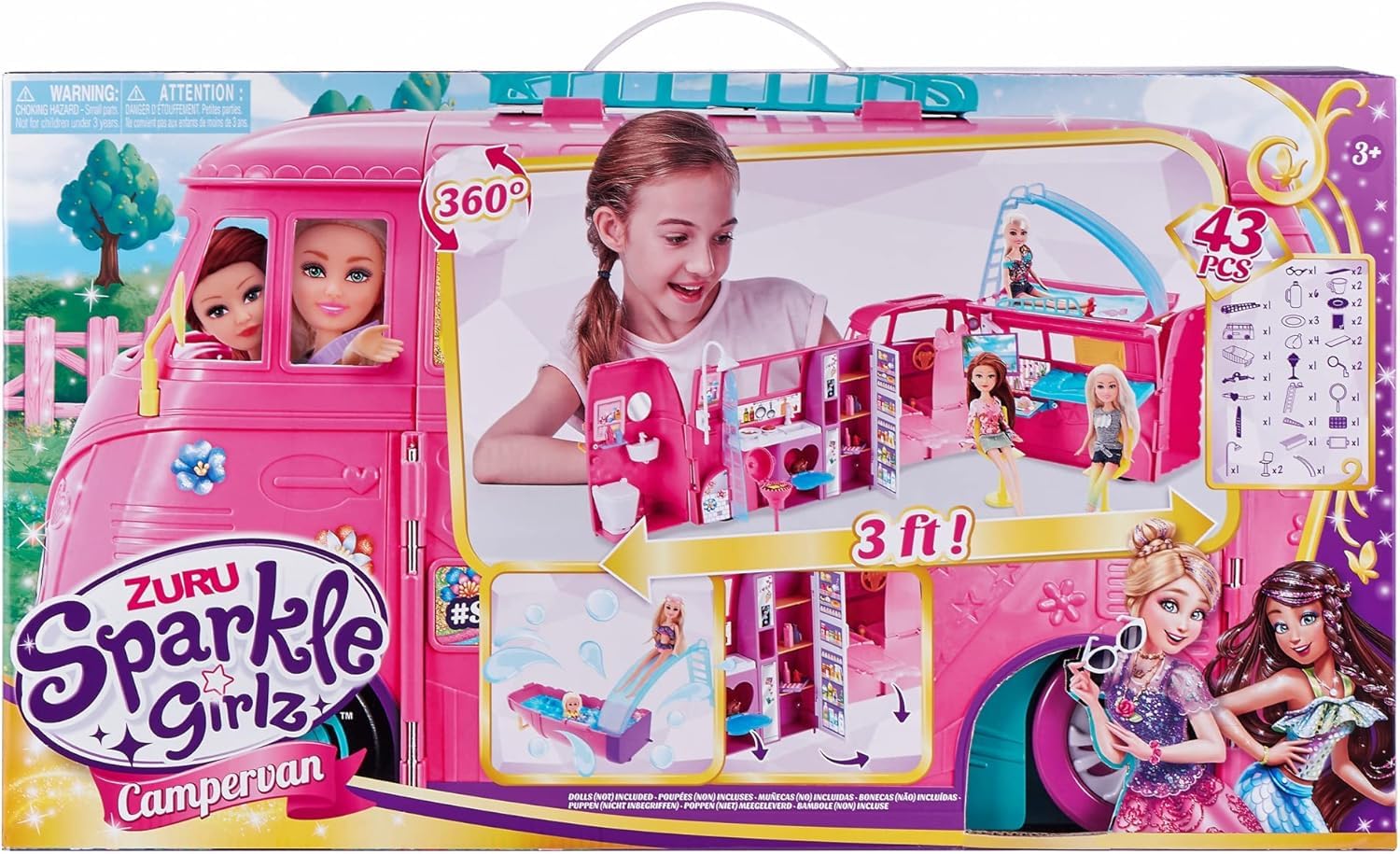 ZURU Sparkle Girlz 100262 Retro Camper Van
