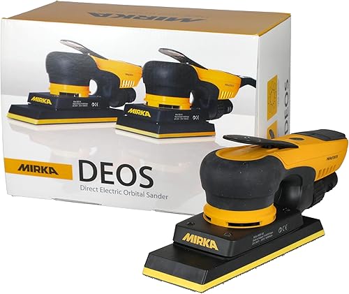 Miniatura 12 de Mirka DEOS - Herramienta de lijadora orbital eléctrica directa 383XCV / 2.75 pulgadas x 8 pulgadas / órbita de 0.118 in / lijado sin polvo