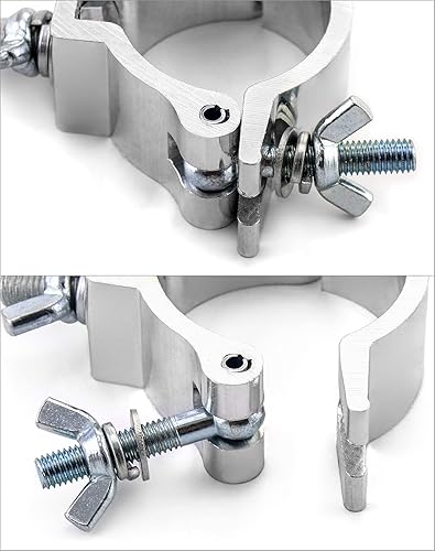 Miniatura 4 de QWORK Abrazadera de luz de escenario, paquete de 20 abrazaderas de iluminación de aleación de aluminio de alta resistencia de 2 pulgadas, capacidad