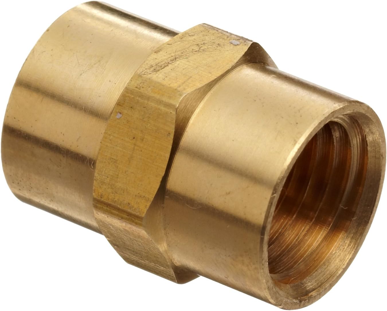 Anderson Metals - 56103-04 Brass Pipe Fitting, Coupling, 1/4" x 1/4" Female Pipe