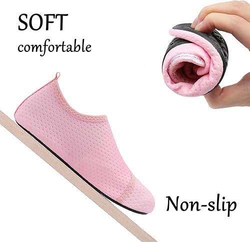 Miniatura 5 de Scurtain - Zapatos acuáticos para niños, calcetines acuáticos de secado rápido con sensación de pies descalzos para niños, niñas y bebés con suela
