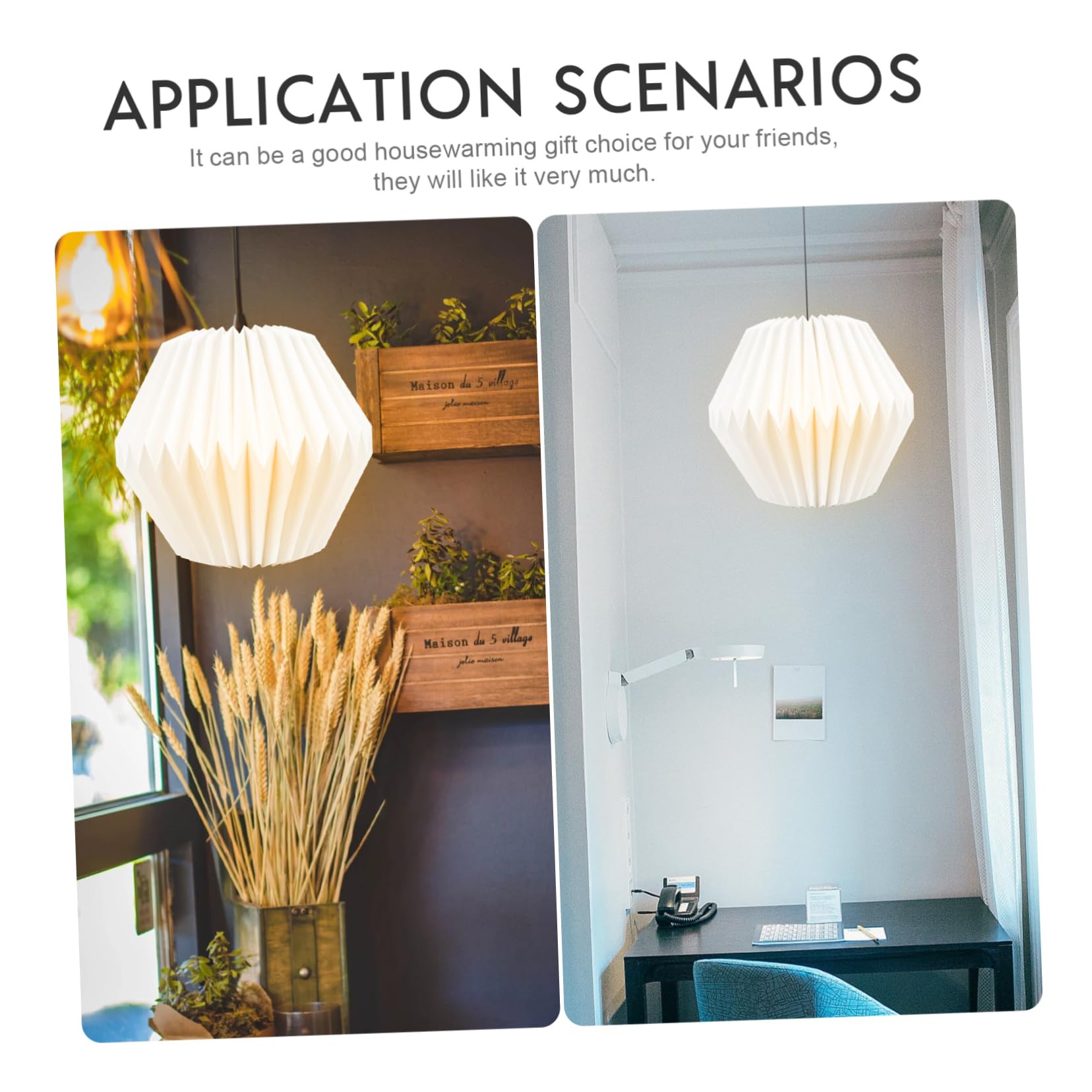 DOITOOL 3pezzi Lampadario Geometrico Artigianale Paralume Nordico Elegante Per Illuminazione Domestica Design Semplice e Decorativo Resistente e Durevole Per Ambienti Moderni e Accoglienti