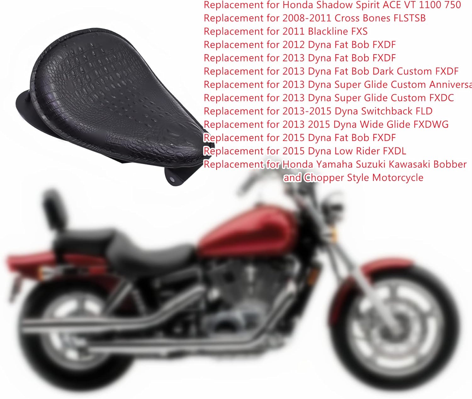 GXYWADY Motorcycle Spring Seat w/Seat Base Replacement for Shadow Spirit ACE VT 1100 750