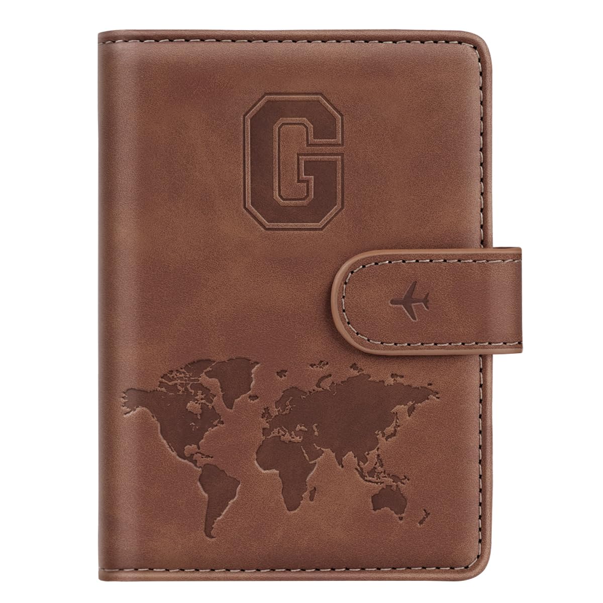 Passport Holder Wallet Cover Personalized Letter A-Z Travel Wallet RFID Blocking Passport Cover Wallet Case for Travel Passport Book Holders for Women