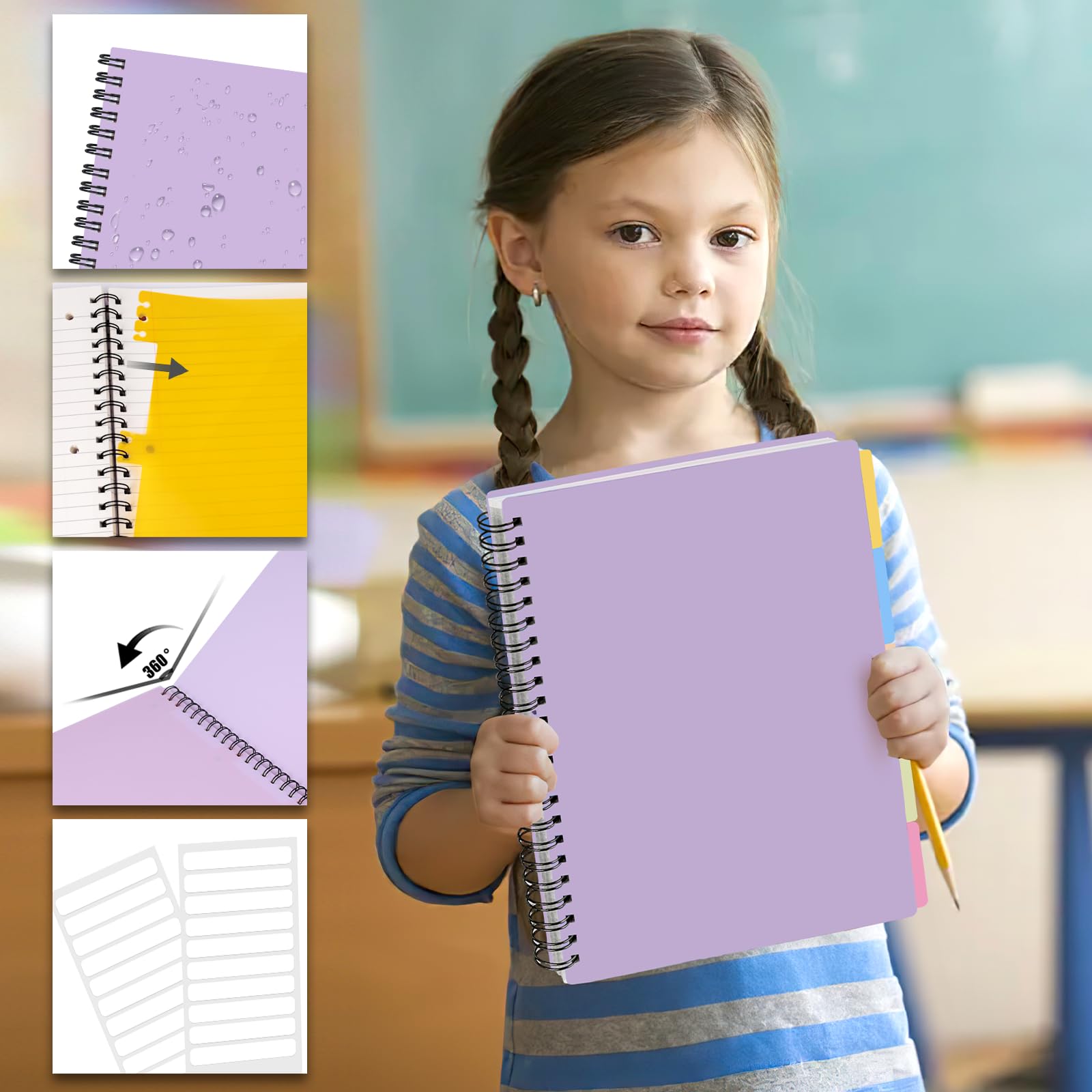 Koogel Spiral Notebook with Tabs - Image 2