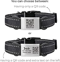 Vista 7 de Personalized QR Code Pet ID Tag – Silent Slide-On Name Tag for Dogs and Cats – Scannable Lost and Found Smart Tag – Custom Engraved Pet