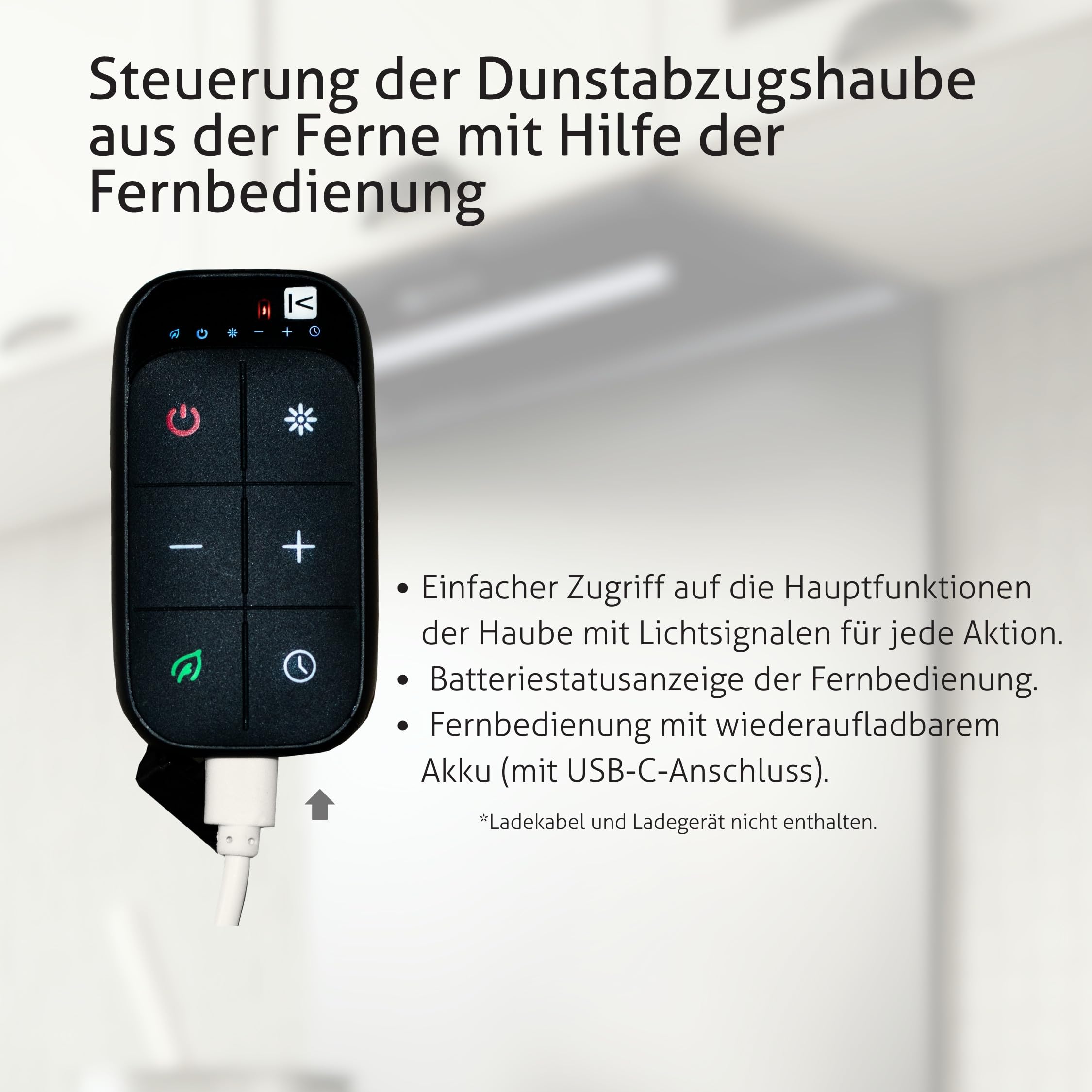 HANA 40 KPHN40BIB Einbau Dunstabzugshaube, A++, 40 cm, 450 m³/h, Gestensteuerung, Touch, Fernbedienung, Luftreinigungsmodus, Dimmbare LED, Farbtemperaturregelung, 3 Geschwindigkeiten + Boost