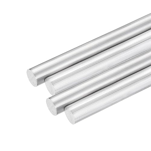 Miniatura 4 de uxcell Barra de torno de varilla redonda sólida de aluminio 0.472 in x 9.843 in para herramienta de manualidades de bricolaje 4 piezas