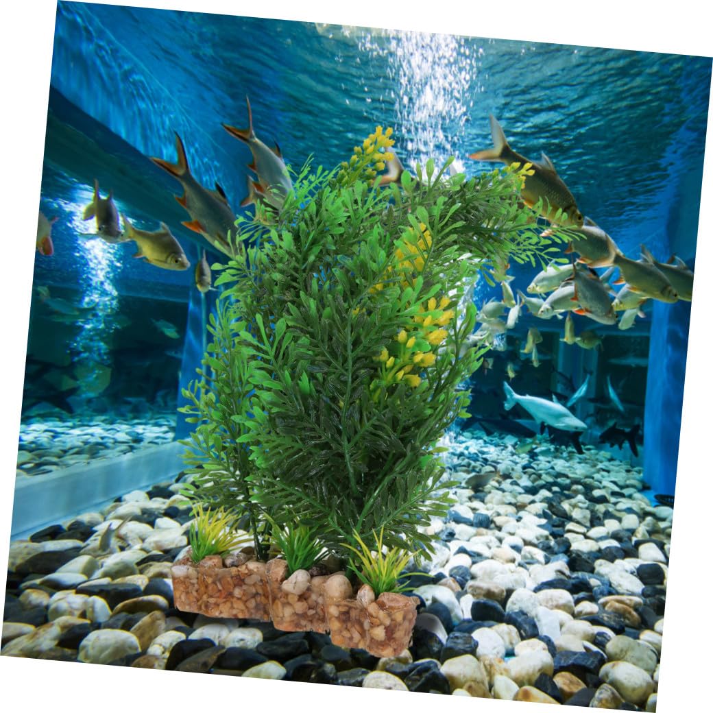 DOITOOL 2stücke Aquarium Dekoration Künstliches Gras Für Aquarien Realistisches Pflanzenornament Für Süß Und Salzwasser Pflegeleicht Für Mikro-landschaftsgestaltung