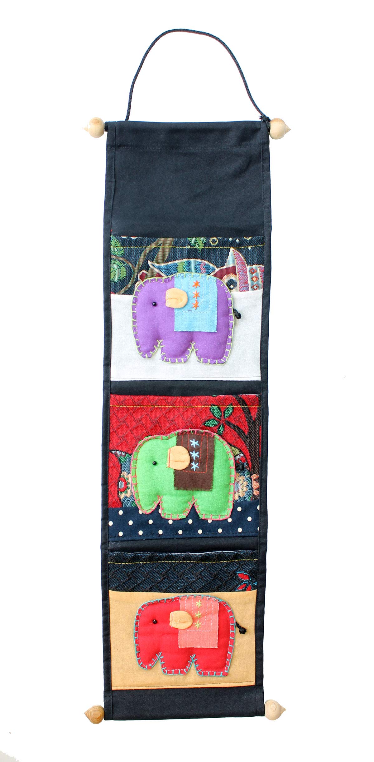 Elephant Letter Holder Organizer Hanging Pocket Organizer Classroom Closet Wall Decorative Storage Pouch Wall Mount