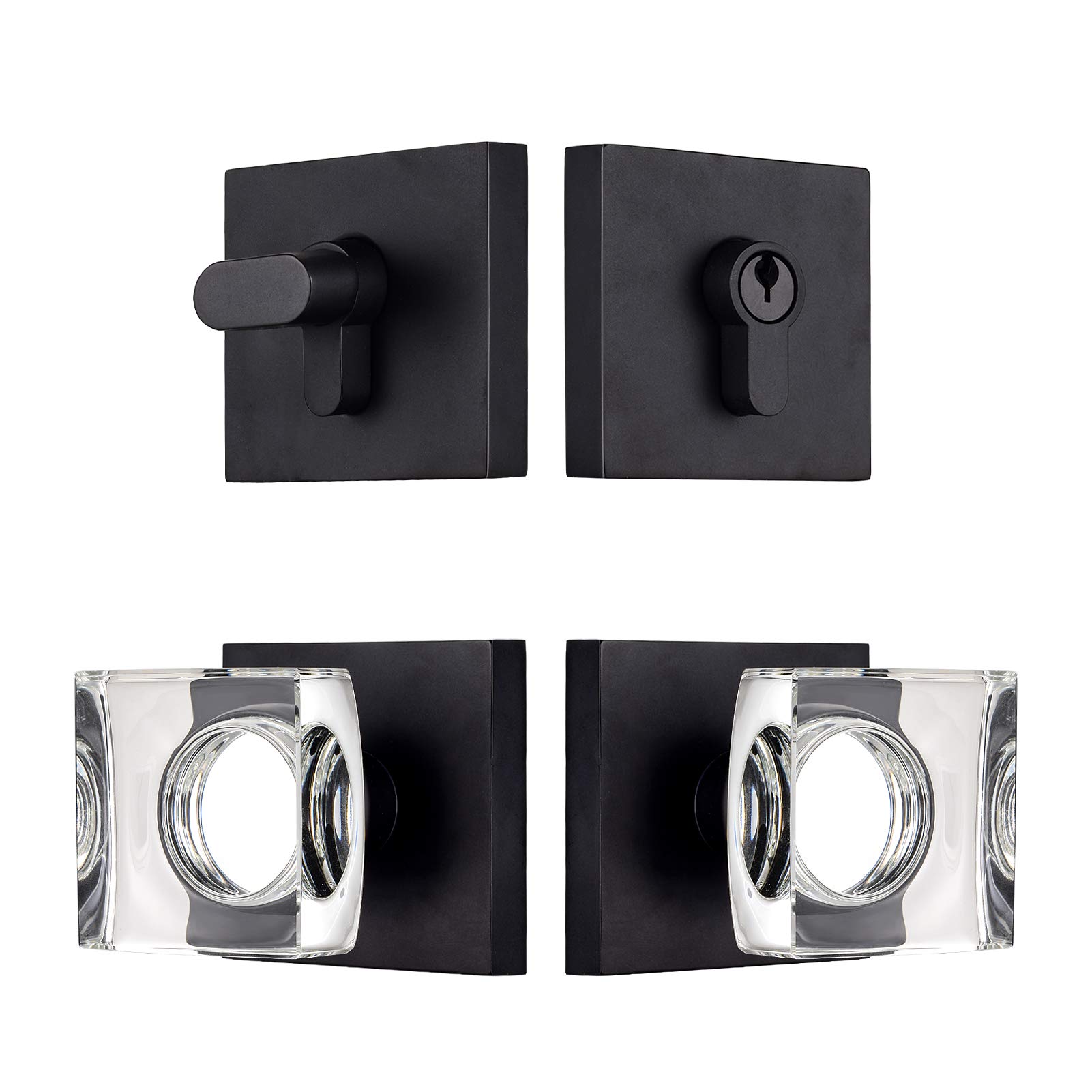 Brushed Gold Door Knobs - Crystal & Modern Design -20
