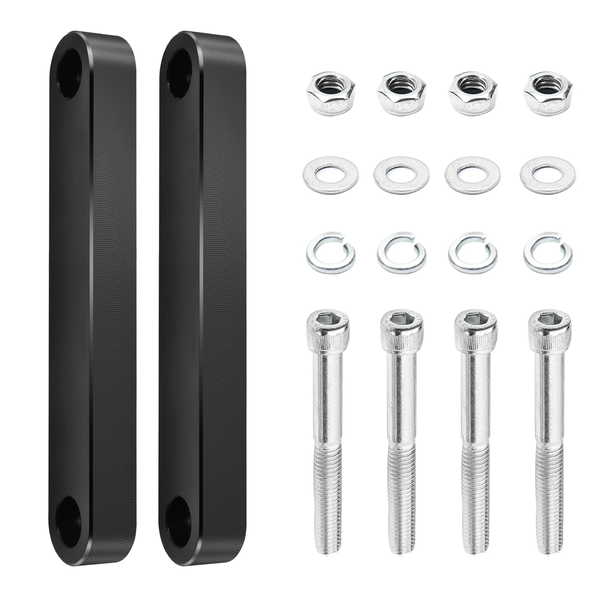 MoKitDora 0.39“ Wide Front Fender Spacers Mount Kit for 30" Wrap Wheel Compatible with 2014-2021 Harley Touring Road King Street Road Electra Glide FLH FLT, Black