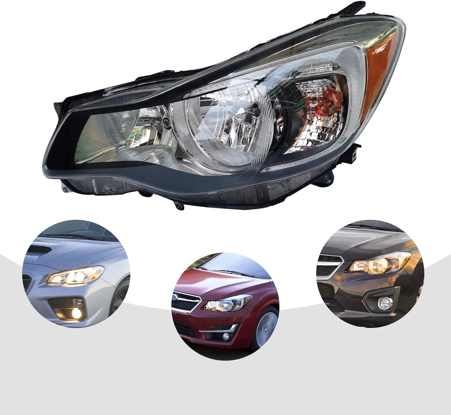 Front Headlight for 2015 2016 Subaru Impreza Halogen Headlight, 84001FJ330, SU2502155 Front Headlamp Automotive Replacement Assembly (Left Side)