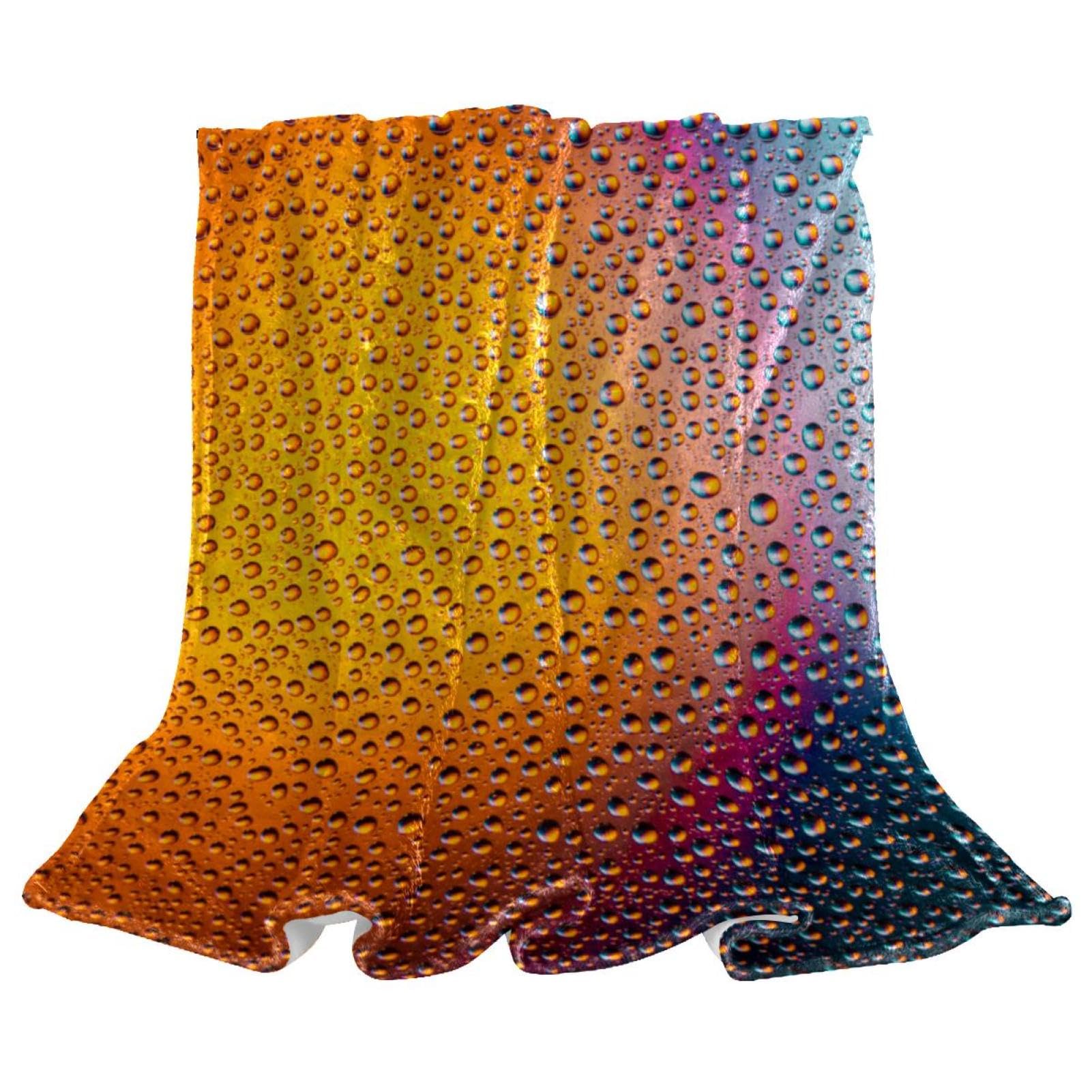 Couverture de lit polaire 150x200cm avec motif goutte d'eau pour chambre