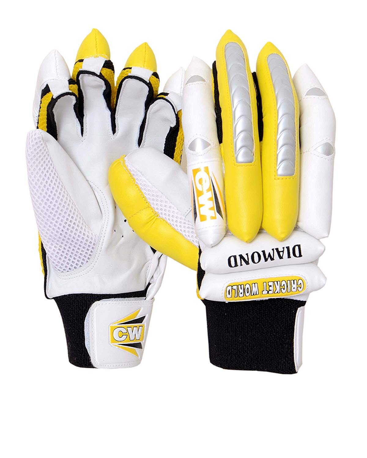 CW Diamond Leather Made Batting Gloves for Right Handed Players Ideal for 7 to 13 + Yr Players (Boys/Youth/Mens) (Youth Size Ideal for 10-12 Yr Players, Right) (B07BL24424) Amazon Price History, Amazon Price Tracker