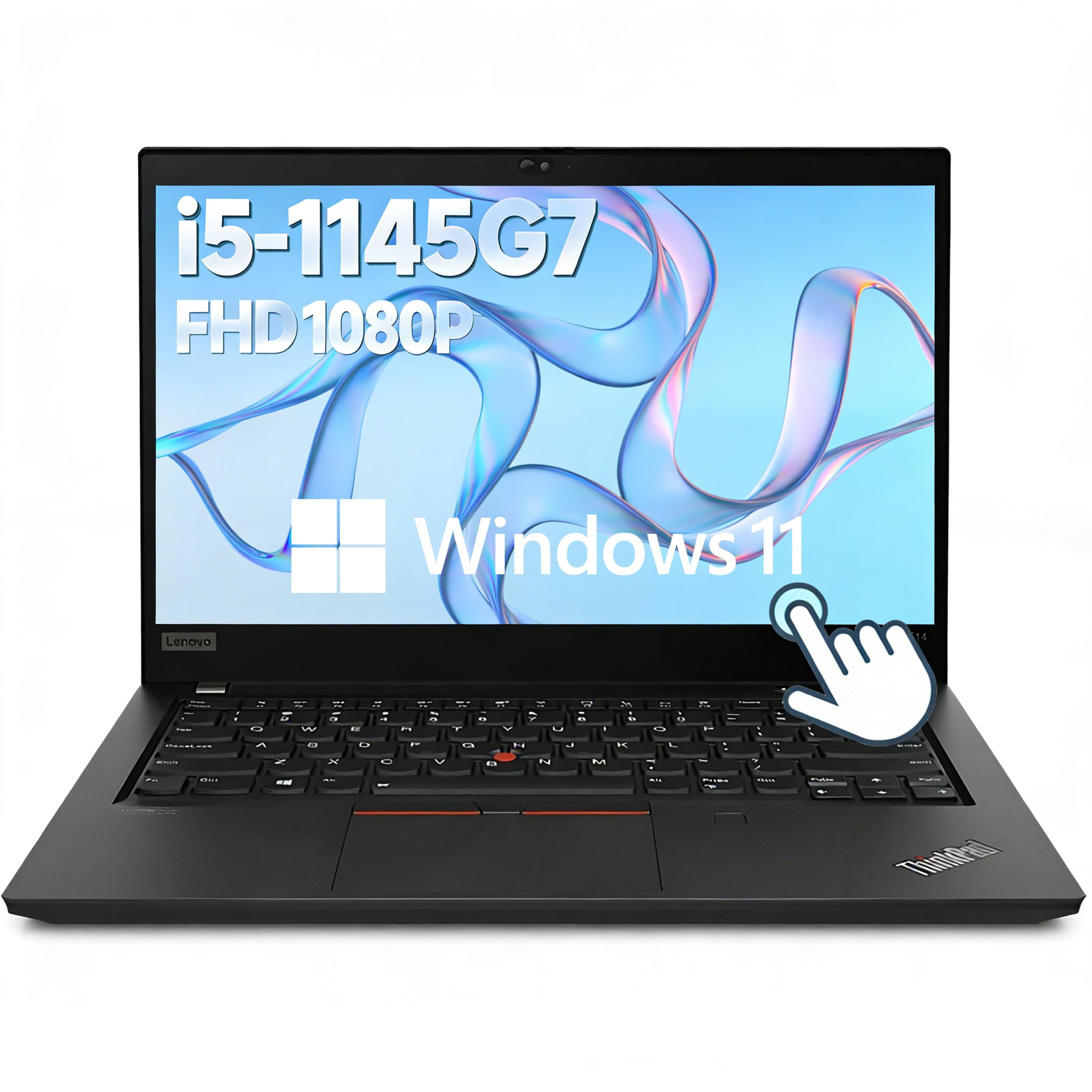 Lenovo Thinkpad T14 Gen2 Laptop, Win 11 Pro 14in FHD(1920x1080) Touchscreen PC, Intel Core i5-1145G7, 512GB SSD, 16GB RAM, Type-C, HDMI (Renewed)