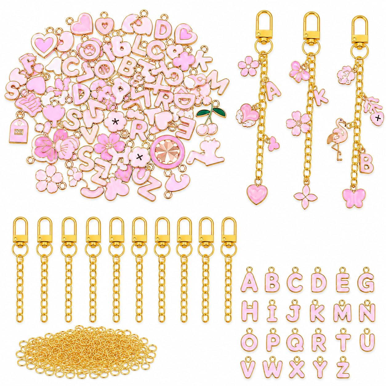 FEITONGFX Lip Gloss Keychain Making Kit, Bag Charms Phone Charm