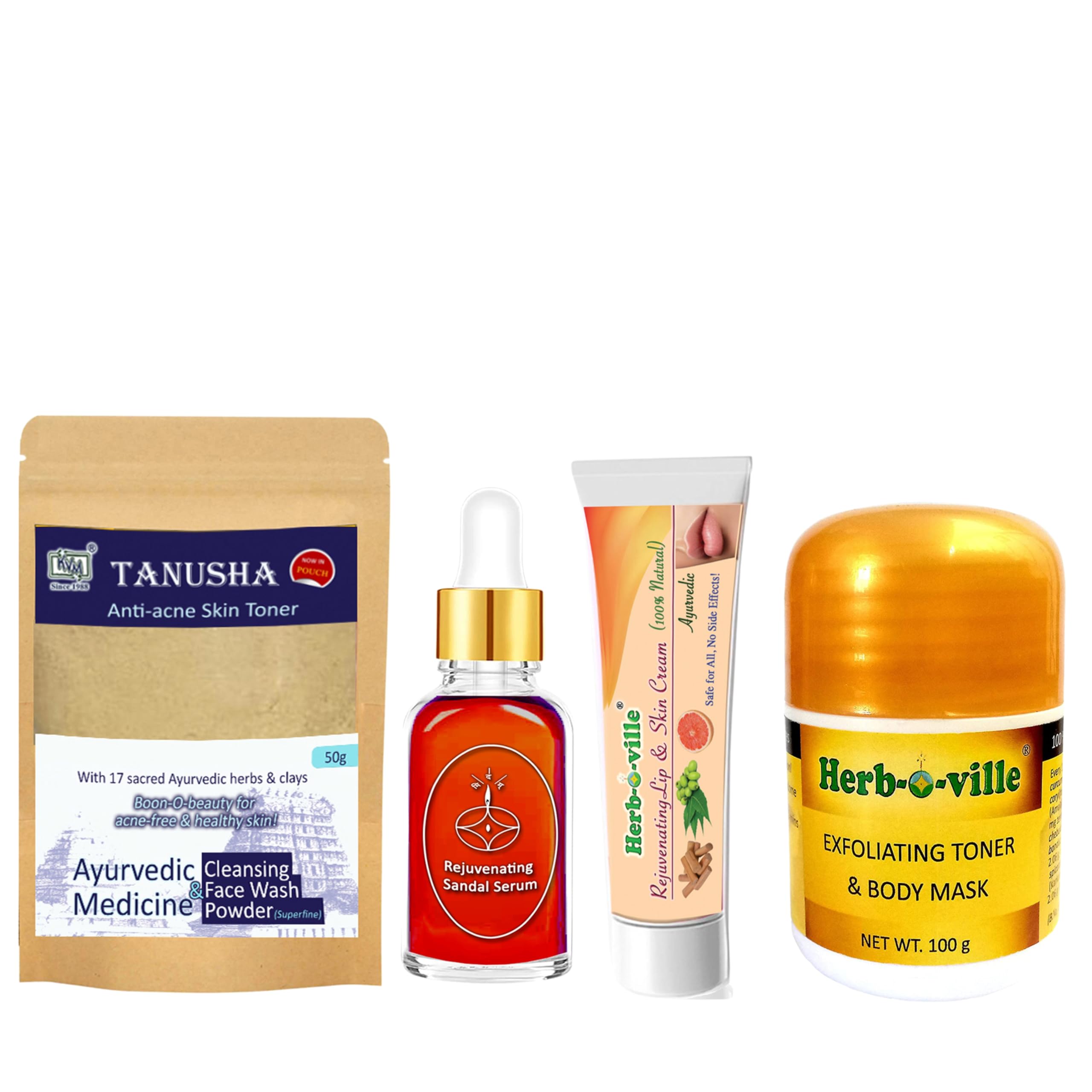 KVM Bridal Skincare Kit Combo of Grapefruit Serum, Sandal Serum, Tanusha, and Body Mask for Radiant Skin (300 gm)-image-27