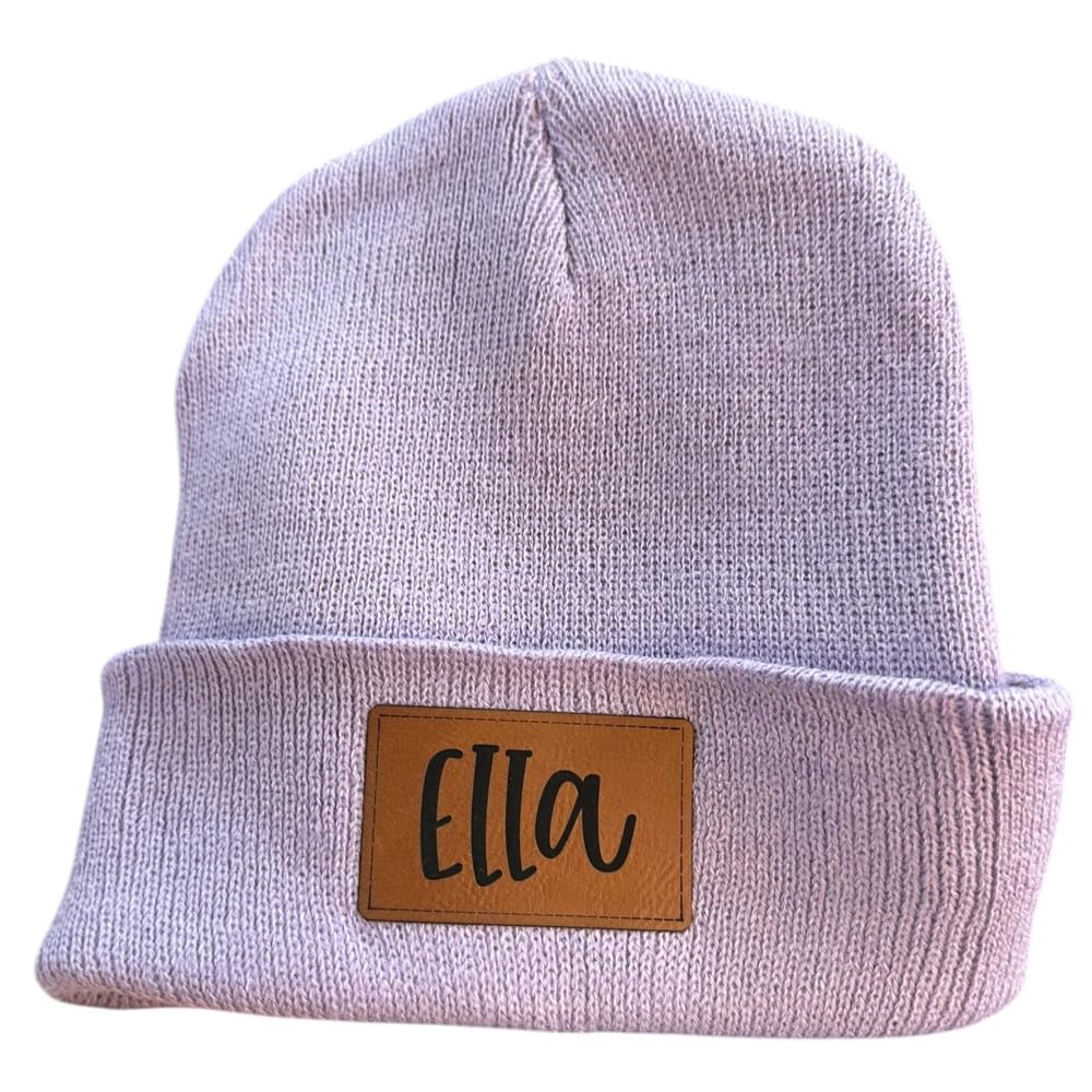 Silva Lining Kids Winter Hat - Personalized Beanie (Infant(0-2yo), Lilac(Light Purple))