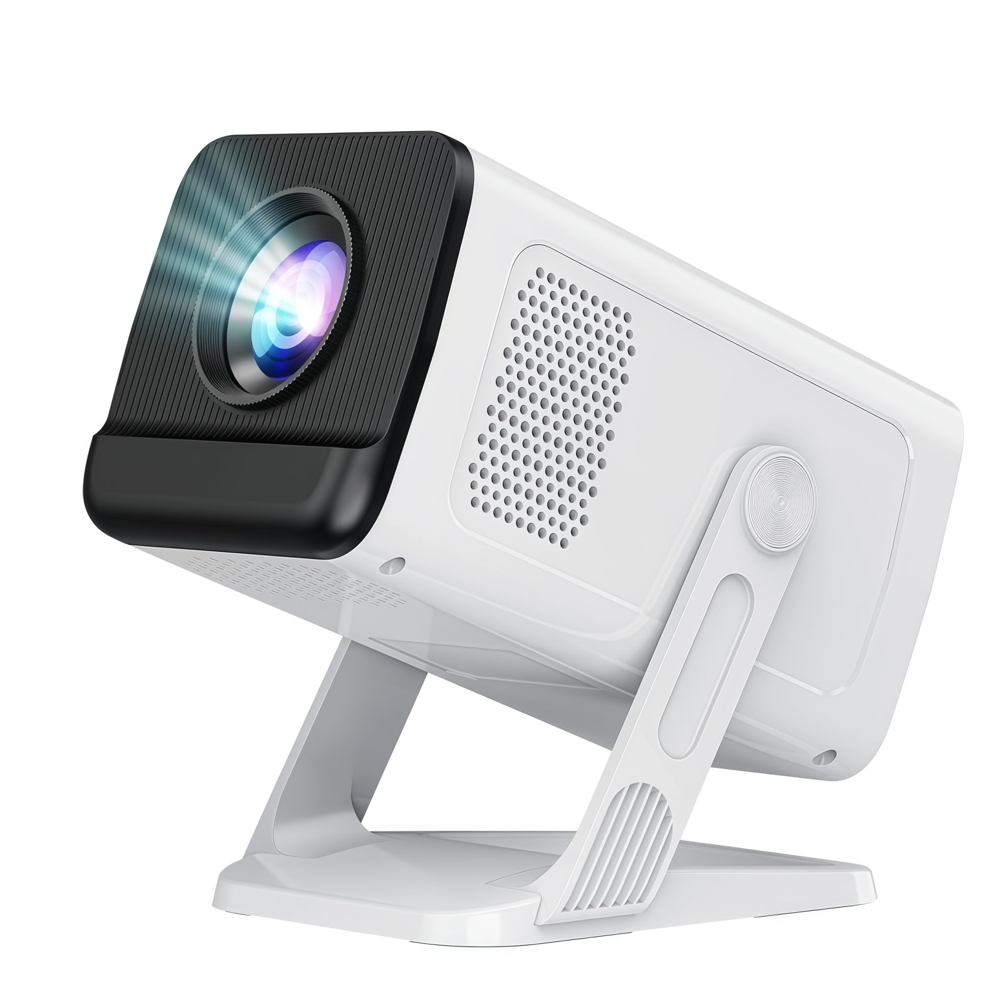 Mini proiettore Android 11 supportato 4K con WiFi 6 e Bluetooth 5.4 | 400 ANSI lumen | Keystone automatico | Proiettore portatile per film all'aperto per iPhone, Netflix, campeggio, camera da letto e