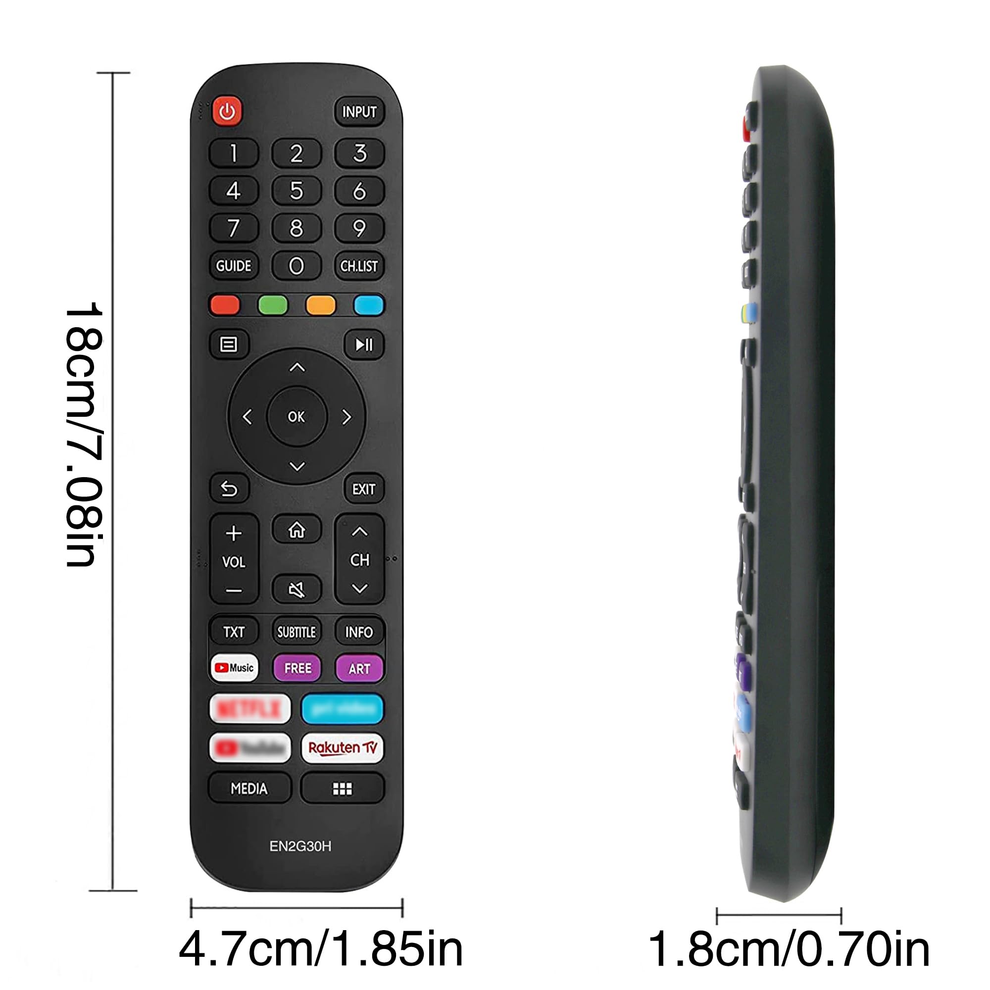 Telecomando di ricambio EN2G30H adatto per Hisense TV